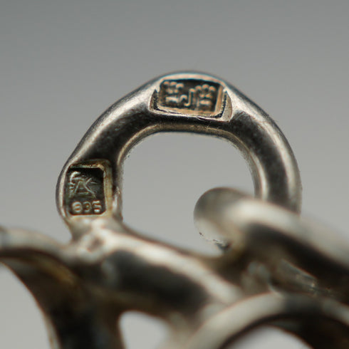 Vintage 835 Silver & Aquamarine Bracelet 15g