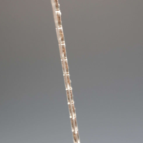 英国ヴィンテージ 純銀製 流麗プレート リンク ネックレス 40cm 21g