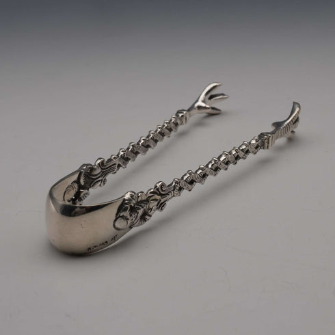 Early 20th Century Antique 800 Silver Sugar Tongs 22g