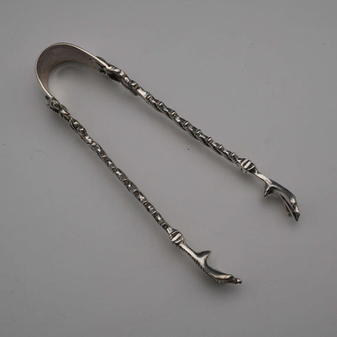 Early 20th Century Antique 800 Silver Sugar Tongs 22g