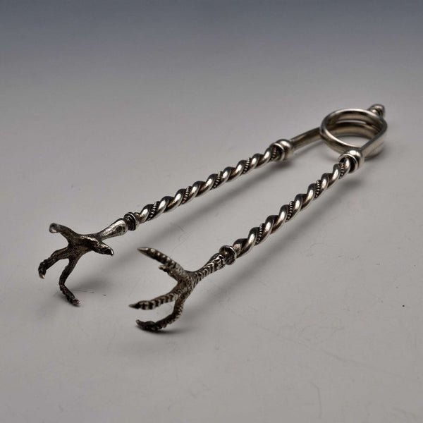 Early 20th Century French Antique 800 Silver Sugar Tongs 17g