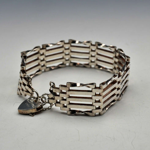 UK Vintage Sterling Silver Bargate Style Bracelet 13g Alistair Stewart Jewellers