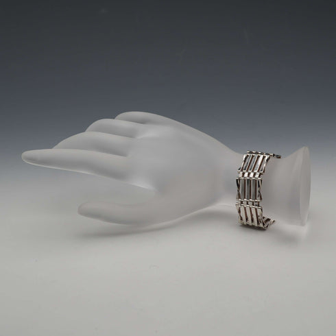 UK Vintage Sterling Silver Bargate Style Bracelet 13g Alistair Stewart Jewellers