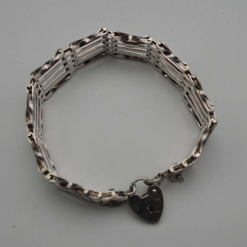 UK Vintage Sterling Silver Bargate Style Bracelet 13g Alistair Stewart Jewellers