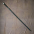 1892 English Antique Black Shaft Sterling Silver Rondel Handle Walking Stick Cane 90cm