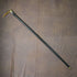 1895 British Antique Black Shaft Sterling Silver Embellished Antler Handle Walking Stick Cane 90cm