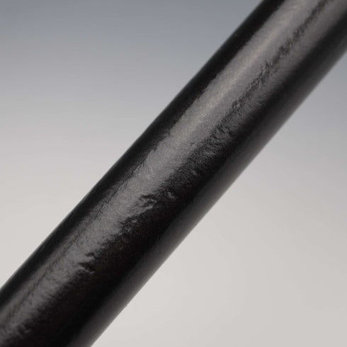 1892 English Antique Black Shaft Sterling Silver Rondel Handle Walking Stick Cane 90cm