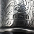 1908 British Antique Black Shaft Sterling Silver Rondelle Handle Walking Stick Cane 90cm J Howell