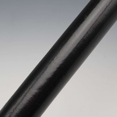1908 British Antique Black Shaft Sterling Silver Rondelle Handle Walking Stick Cane 90cm J Howell
