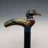 Vintage Black Shaft Painted Duck Handle Walking Stick Cane 87cm