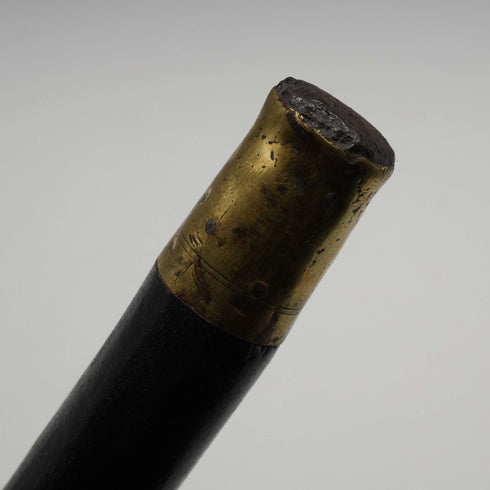 Vintage Black Shaft Rondel Handle Walking Stick Cane 83cm