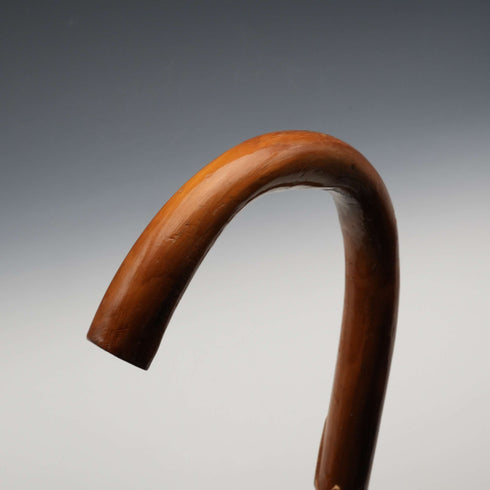 Vintage T-Shaft Dragon Decoration Bent Handle Walking Stick Cane 89cm
