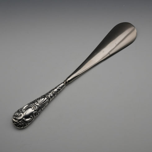 Circa 1900 English Antique Sterling Silver Handle Shoehorn by Crisford&Norris Ltd