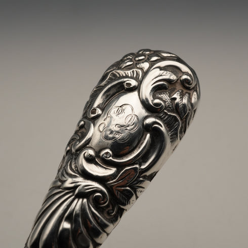 Circa 1900 English Antique Sterling Silver Handle Shoehorn by Crisford&Norris Ltd