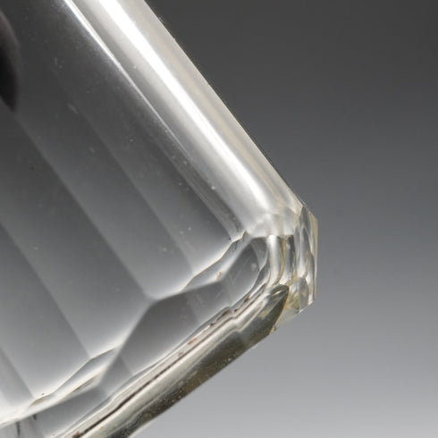 1901 English Antique Sterling Silver Lid Cut Glass Bottle