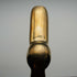 Vintage Dark Tan Shaft Brass Jockey Handle Walking Stick Cane 93cm