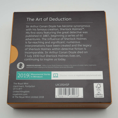 UK "Sherlock Holmes" 50 Pence Commemorative Silver Coin, Royal Mint with Case and Certificate