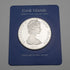 1977 Queen Elizabeth II Silver Jubilee Cook Islands $25 Commemorative Silver Coin, 49g, Franklin Mint, with case and certificate