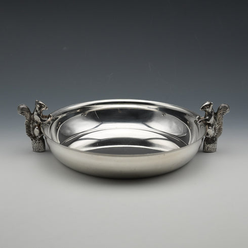 UK Vintage Silver Plate Squirrel Double Dish 20cm Diameter Viners