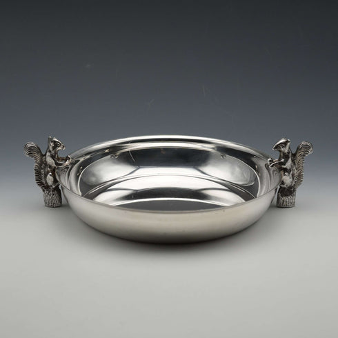 UK Vintage Silver Plate Squirrel Double Dish 20cm Diameter Viners