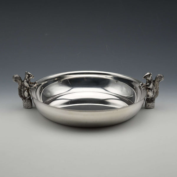 UK Vintage Silver Plate Squirrel Double Dish 20cm Diameter Viners