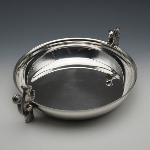 UK Vintage Silver Plate Squirrel Double Dish 20cm Diameter Viners