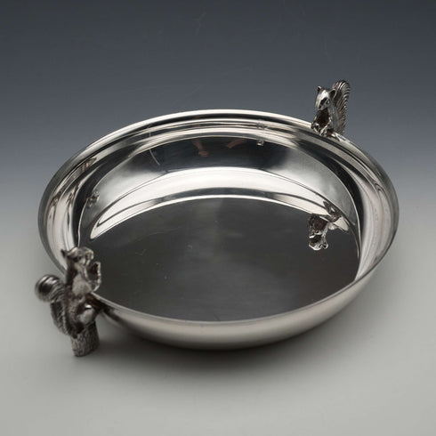 UK Vintage Silver Plate Squirrel Double Dish 20cm Diameter Viners