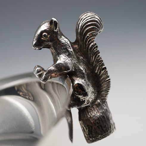 UK Vintage Silver Plate Squirrel Double Dish 20cm Diameter Viners