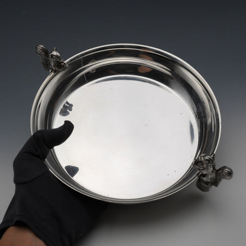 UK Vintage Silver Plate Squirrel Double Dish 20cm Diameter Viners