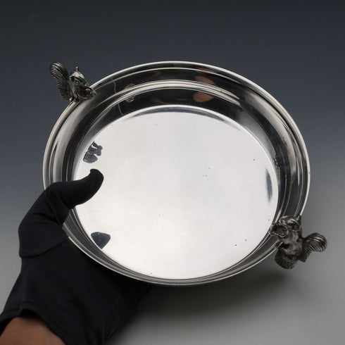 UK Vintage Silver Plate Squirrel Double Dish 20cm Diameter Viners