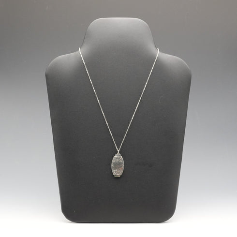 Vintage Sterling Silver Locket with Sterling Silver Necklace, Total 7.4g HB&S