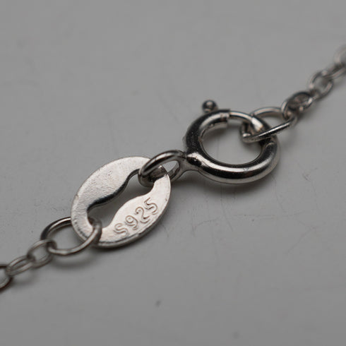Vintage Sterling Silver Locket with Sterling Silver Necklace, Total 7.4g HB&S