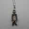 Vintage Moveable Clown Charm Sterling Silver Pendant with Sterling Silver Necklace 6.4g