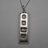 1976 English Vintage Solid Silver Ingot Pendant with Solid Silver Chain, Total 32.6g