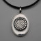 Antique Sterling Silver Locket Pendant with Leather Necklace 15.5g