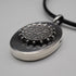 Antique Sterling Silver Locket Pendant with Leather Necklace 15.5g