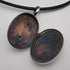 Antique Sterling Silver Locket Pendant with Leather Necklace 15.5g