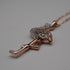 Vintage Gold Plated Sterling Silver & Zirconia Pink Flamingo Pendant with Sterling Silver Necklace, Total 4.5g