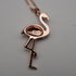 Vintage Gold Plated Sterling Silver & Zirconia Pink Flamingo Pendant with Sterling Silver Necklace, Total 4.5g