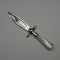 English antique mother-of-pearl handle, sterling silver blade, sword-shaped bookmark by Crisford & Norris