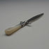 English antique mother-of-pearl handle, sterling silver blade, sword-shaped bookmark by Crisford & Norris