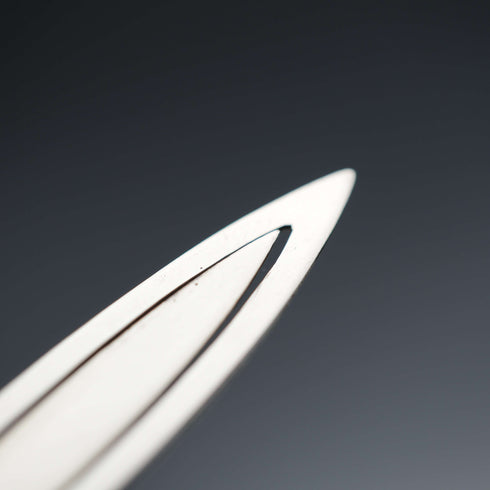 English antique mother-of-pearl handle, sterling silver blade, sword-shaped bookmark by Crisford & Norris