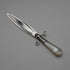 English antique mother-of-pearl handle, sterling silver blade, sword-shaped large bookmark, Crisford&Norris