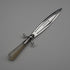 English antique mother-of-pearl handle, sterling silver blade, sword-shaped large bookmark, Crisford&Norris
