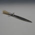 English antique mother-of-pearl handle, sterling silver blade, sword-shaped large bookmark, Crisford&Norris