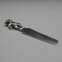 1923 British Antique Sterling Silver Teddy Bear Handle Bookmark by Adie & Lovekin