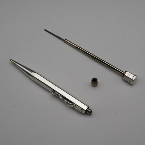 1949 English Vintage YARD-O-LETTE Sterling Silver Hexagonal Propelling Mini Pencil