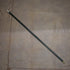 1965 Vintage British Black Shaft Sterling Silver Plain Rondel Handle Walking Stick 90cm