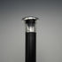 1965 Vintage British Black Shaft Sterling Silver Plain Rondel Handle Walking Stick 90cm