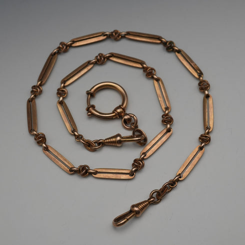 Vintage Gold Filled Albert Chain with Swivel Clasps, 50cm Total Length